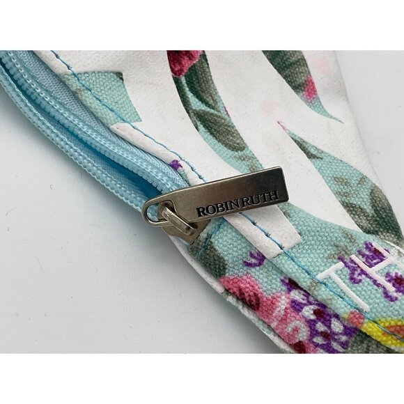 Robin Ruth New York Floral Print Hobo Shoulder Bag Zipper Closure Inner Pocket - Picture 3 of 6